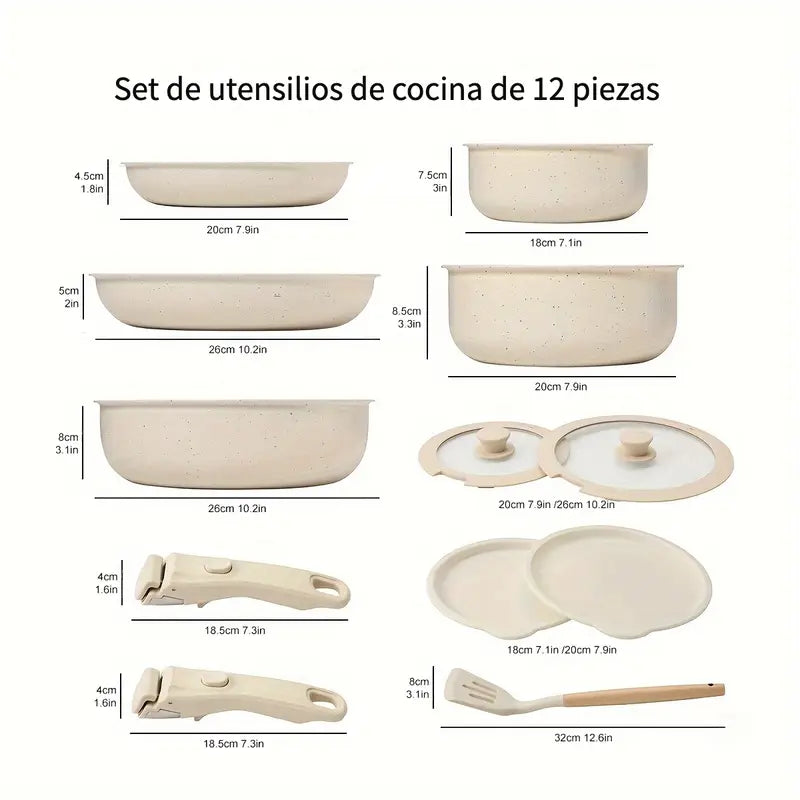 Juego de Sartenes y Ollas Antiadherentes