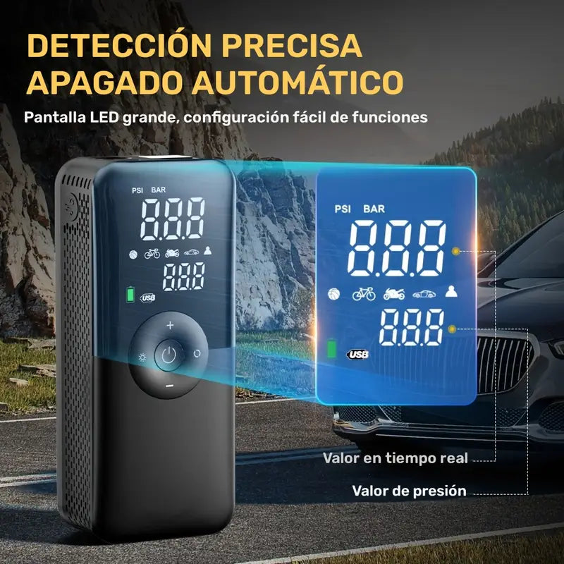 TodoAir - Inflador Portátil con Estuche de Almacenamiento