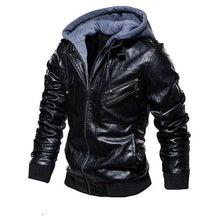 Chaqueta de Hombre de Cuero con Capucha Desmontable – Estilo Auténtico y Versátil